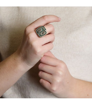 Bulgari jade and gold ring