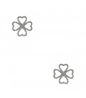 Djula Trèfle diamonds and gold earrings