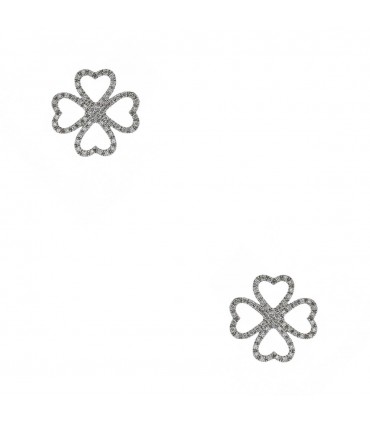 Djula Trèfle diamonds and gold earrings