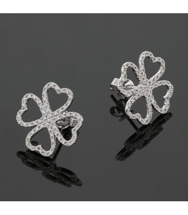 Djula Trèfle diamonds and gold earrings