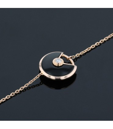 Cartier Amulette XS onyx, diamond and gold bracelet