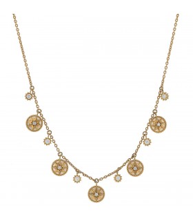 Dior Rose des Vents mother-of-pearl, diamonds and gold necklace