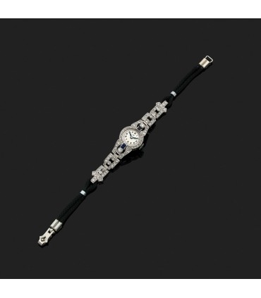 Montre platine et diamants