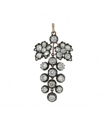 Diamonds, silver and gold necklace