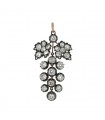 Pendentif or, argent, diamants