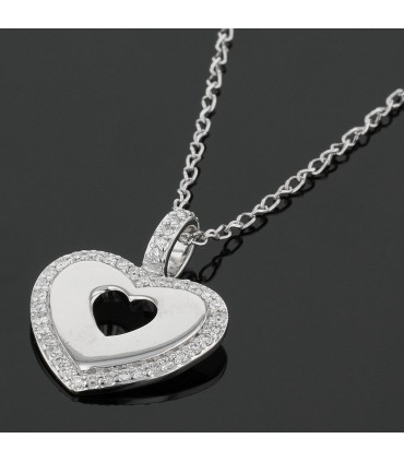 Poiray Coeur Secret diamonds and gold necklace
