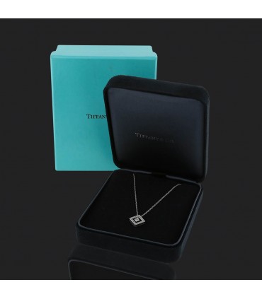 Tiffany & Co. Open Square diamonds and platinum necklace