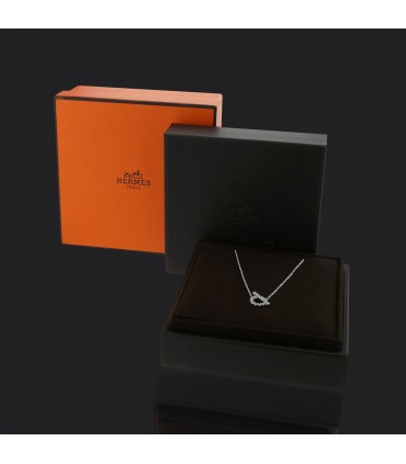 Hermès Finesse diamonds and gold necklace