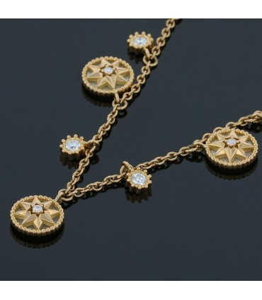 Dior Rose des Vents mother-of-pearl, diamonds and gold necklace