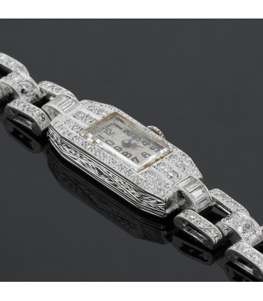 Diamonds and platinum Art Déco watch