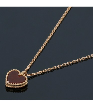 Van Cleef & Arpels Sweet Hearts cornaline and gold necklace