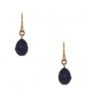 Pomellato Tabou amethysts, silver and gold earrings