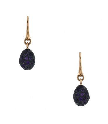 Pomellato Tabou amethysts, silver and gold earrings