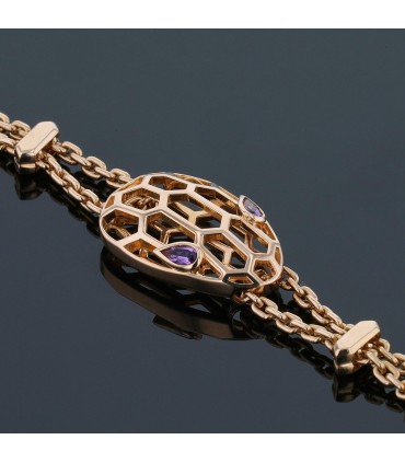 Bulgari Serpenti amethysts and gold bracelet