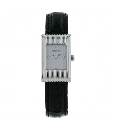 Boucheron Reflet diamonds and stainless steel watch