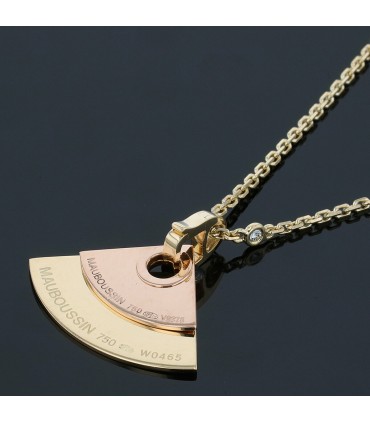 Mauboussin Un Souffle de Toi two tones gold and diamonds necklace