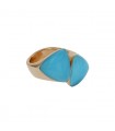 Vhernier Freccia quartz, turquoise and gold ring