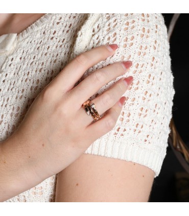 Bulgari Serpenti Viper diamonds and gold ring