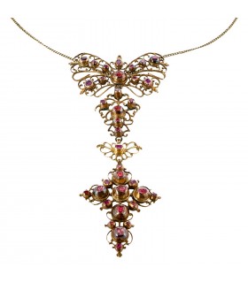 Rubies and gold necklace