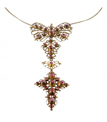 Rubies and gold necklace