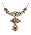 Diamonds, gold and silver necklace