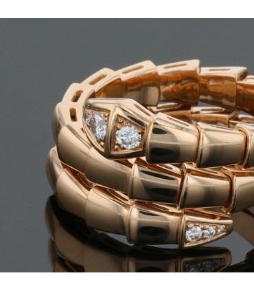Bulgari Serpenti Viper diamonds and gold ring