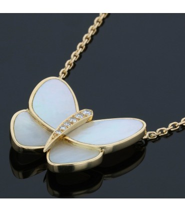 Van Cleef & Arpels mother-of-pearl, diamonds and gold necklace