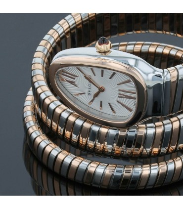 Bulgari Serpenti gold and stainless steel watch