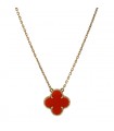 Van Cleef & Arpels Vintage Alhambra cornaline and gold necklace