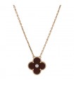 Van Cleef & Arpels Vintage Alhambra gold, bull’s eye quartz and diamond necklace