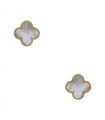 Van Cleef & Arpels Alhambra gold and mother-of-pearl earrings