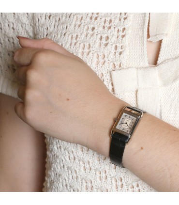 Jaeger Lecoultre Reverso Duetto diamonds, mother of pearl and gold watch