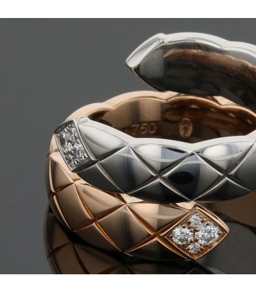 Chanel Coco Crush two tones gold and diamonds ring