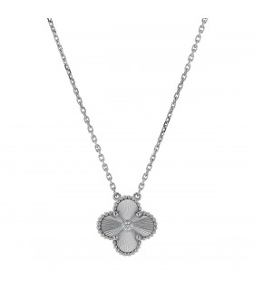 Van Cleef & Arpels Vintage Alhambra diamond and gold necklace