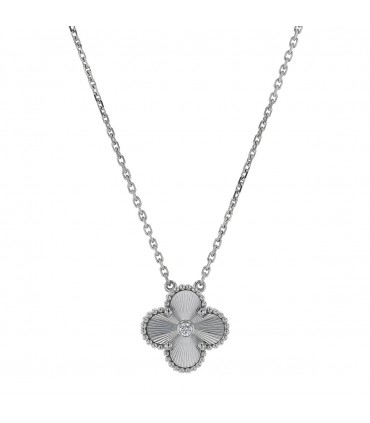 Van Cleef & Arpels Vintage Alhambra diamond and gold necklace