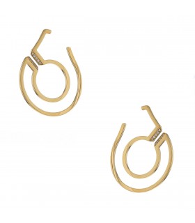 Dinh Van Menottes diamonds and gold earrings
