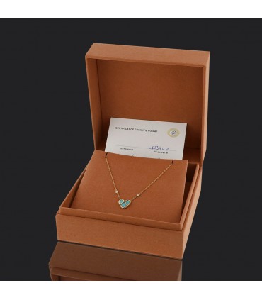 Poiray L’Attrape-Coeur turquoise, diamonds and gold necklace