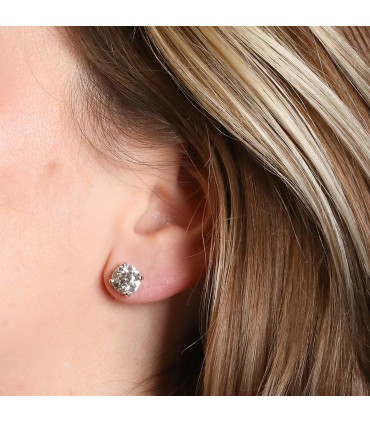 Diamonds and gold earrings