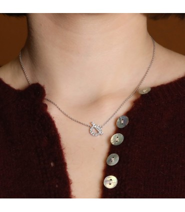 Hermès Finesse diamonds and gold necklace