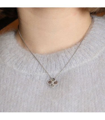 Van Cleef & Arpels Vintage Alhambra diamond and gold necklace