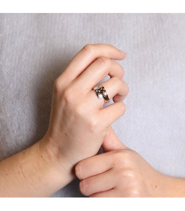 Chanel Coco Crush two tones gold and diamonds ring