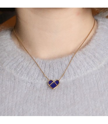 Poiray L’Attrape-Coeur lapis lazuli, diamonds and gold necklace