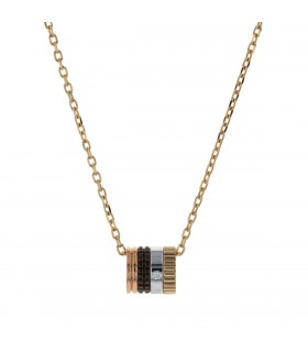 Boucheron Quatre diamond, PVD and three tones gold necklace