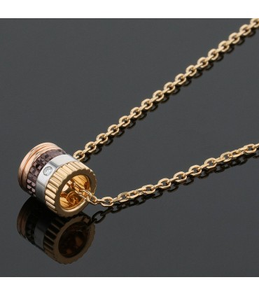 Boucheron Quatre diamond, PVD and three tones gold necklace