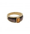 Mauboussin mother of pearl, citrine and gold ring