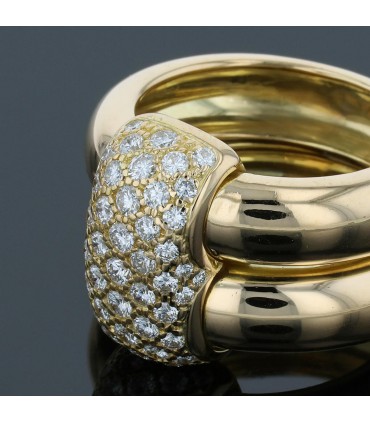 Chaumet Double Anneau Duo diamonds and gold ring