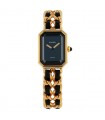 Chanel Première gold plated metal and leather watch