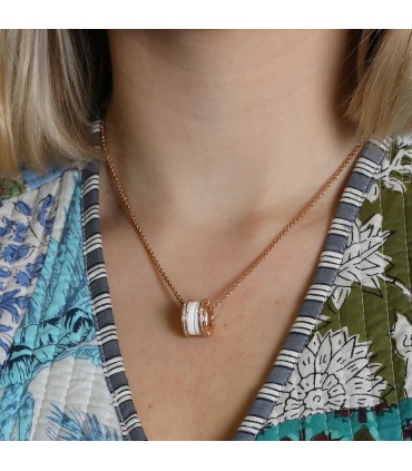 Bulgari B.Zero 1 diamonds, ceramic and gold necklace