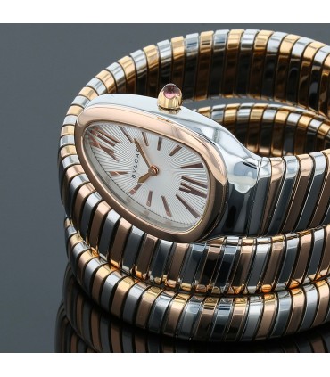 Bulgari Serpenti gold and stainless steel watch