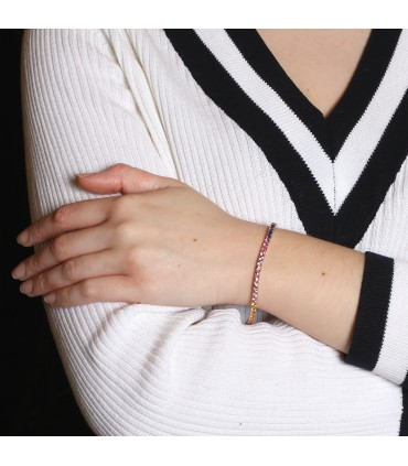 Bracelet ligne saphirs rainbow